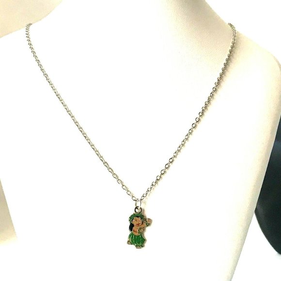 Vintage Disney Lilo & Stitch Necklace Charm Aulani Hawaii Ohana Disneyana 18" - Picture 5 of 10